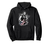 Funny Abraham Lincoln Playing Electric Guitar Pullover Hoodie