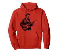 Funny Abraham Lincoln Playing Electric Guitar Pullover Hoodie