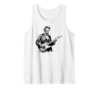 Funny Abraham Lincoln Playing Electric Guitar Tank Top