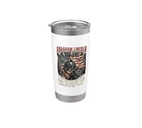 Funny Abraham Lincoln Playing Guitar Rock Band Stainless Steel Insulated Tumbler
