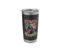 Funny Abraham Lincoln Playing Guitar Rock Band Stainless Steel Insulated Tumbler