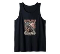 Funny Abraham Lincoln Playing Guitar Rock Band Tank Top