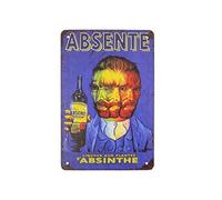 TG,LLC Treasure Gurus Metal Retro Absinthe Van Gogh Alcohol Ad Wall Art Absente Bar Pub Advertising Sign Home Decor