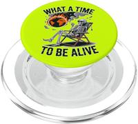 FUNNY ABSURDIST WHAT A TIME TO BE ALIVE PopSockets PopGrip for MagSafe