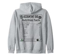 Funny Accountant Dad Nutrition Label Design Father's Day Zip Hoodie