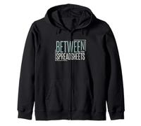 Funny Accounting Pun Between the Spreadhseets Zip Hoodie