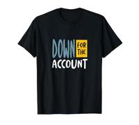 Funny Accounting Pun Down for the Account Value Graphic T-Shirt, Men, Black, S