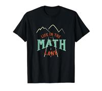 Funny Accounting Pun Life in the Math Lane, Maths Humor Value Graphic T-Shirt, Men, Black, S