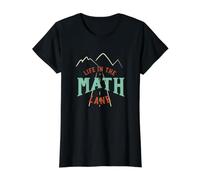 Funny Accounting Pun Life in the Math Lane, Maths Humor Value Graphic T-Shirt, Women, Black, XL