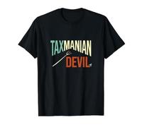 Funny Accounting Pun Tax-manian Devil Value Graphic T-Shirt, Men, Black, S