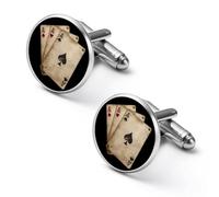 Funny Aces Cute Shirt Cufflinks for Men Long Sleeve Suit Metal Cuff Links Jewelry Accessories