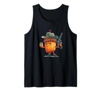 Funny Acorn in Hunter Look with Hat and Gun Costume Tank Top