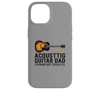 Funny Acoustic Guitar Dad Strumming Hero Music Apparel Case for iPhone 14