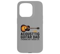 Funny Acoustic Guitar Dad Strumming Hero Music Apparel Case for iPhone 15 Pro