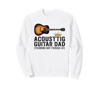 Funny Acoustic Guitar Dad Strumming Hero Music Apparel Sweatshirt