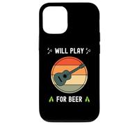 Funny Acoustic Guitarist Will Play For Beer Case for iPhone 12/12 Pro