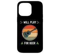 Funny Acoustic Guitarist Will Play For Beer Case for iPhone 14 Pro Max