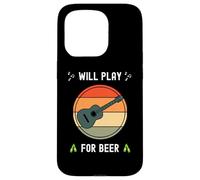 Funny Acoustic Guitarist Will Play For Beer Case for iPhone 15 Pro