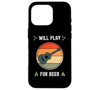 Funny Acoustic Guitarist Will Play For Beer Case for iPhone 16 Pro