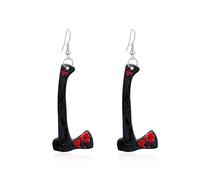 Funny Acrylic Horror Bloody Knife Dangle Earrings Halloween Thriller Kitchen Knife Drop Earrings for Women, Resin