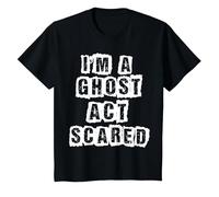 Funny Act Scared I'm A Ghost Costume T-Shirt, Youth, Black, 2T