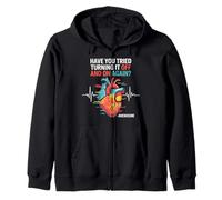 Funny Adenosine Cardiology Heart Rhythm Medical Humor Gifts Zip Hoodie