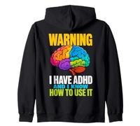 Funny ADHD Awareness Neurodivergent ADHD Zip Hoodie