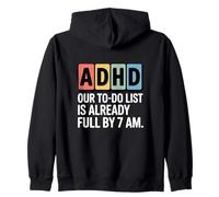 Funny Adhd Design Zip Hoodie