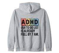 Funny Adhd Design Zip Hoodie
