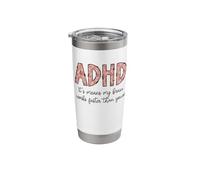 Funny ADHD, My Brain Works Faster, ADHD Humor Tee, Black ADH Stainless Steel Insulated Tumbler