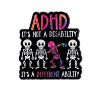 Funny ADHD Quotes Enamel Pins,ADHD Pin Badges Metal Brooch Pins for Lanyards Bags Backpack Clothes,Accessories for ADHD Must Have
