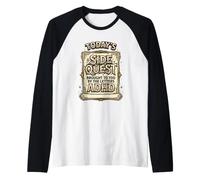 Funny ADHD Side Quest Neurodivergent Humor Raglan Baseball Tee
