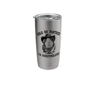 Funny ADHD Western Howdy Partner Overstimulated Guinea Pig Stainless Steel Insulated Tumbler