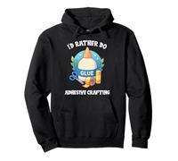 funny adhesive crafting Pullover Hoodie