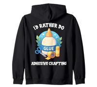 funny adhesive crafting Zip Hoodie