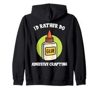 funny adhesive crafting Zip Hoodie