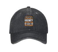 Funny Adjustable Baseball Cap I Never Dreamed I'd Become A Grumpy Old Man But Here I Am Killing It Unisex Vintage Cotton Denim Caps Birthday Gifts for Men Women Washed Hat Black