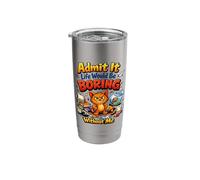 Funny Admit It Life Would Be Boring Without Me Chaos Cat Stainless Steel Insulated Tumbler