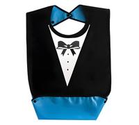 Funny Adult Bib for Men 1 PCS Large Bibs for Adults Waterproof Bandana Bibs Elderly Stylish Suit Shape with Bowtie Design Large Feeding Bib for Eating Easy-to-Clean for Men’s Dignity