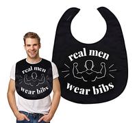 Funny Adult Bibs for Eating Men Women Elderly Washable Bibs for Adults Elderly (Black)