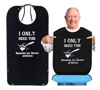 Funny Adult Bibs for Men, Waterproof and Reusable Bibs for Adults Washable Adult Bibs for Eating with Crumb Catcher