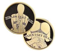 Funny Adult Coins, Head and Tail Decision Coins, Funny Party Gifts, Humorous Gifts for Couples, High School Prom Gifts, Bar Mitzvah Party Props, Double Side, Art Design Gold Metal (2 pcs)