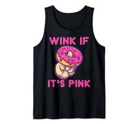 Funny Adult Humor Pink Doughnut Shocker Dirty Men Sex Quote Tank Top