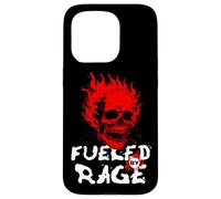 Funny Adult Humor, Skull on Fire Fueled by Rage Case for iPhone 15 Pro