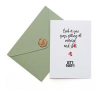 Funny Adult Wedding Card for Couple Greeting Card for Bride & Groom Newly Wed Gift Framable 5x7 Keepsake (Exclude Frame)