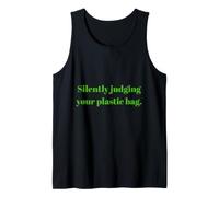 Funny Aesthetic Reusable Silently Judging Your Plastic Bag 2 Tank Top