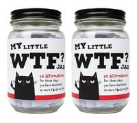 Funny Affirmation Jar: 60 Badass Self-Care Quotes, Daily Motivation Notes for Adults, Dark Humor Encouragement Cards, Sarcastic Daily Affirmation Cards in a Jar, Stress Relief & Gag Gift (2PCS)