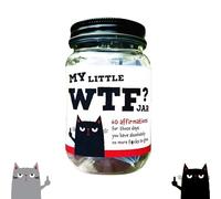 Funny Affirmation Jar: 60 Badass Self-Care Quotes,Dark Humor Encouragement Cards, Sarcastic Daily Affirmation Cards in a Jar, Daily Mood Booster & Gag Gifts (1PCS)