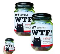 Funny Affirmation Jar: 60 Badass Self-Care Quotes, Sarcastic Daily Affirmation Cards in A Jar for Adults, Badass Encouragement Jars for Stress Relief & Gag Gifts, Daily Mood Booster (2pcs)