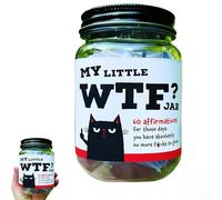 Funny Affirmation Jar: 60 Badass Self-Care Quotes, Sarcastic Daily Affirmation Cards in A Jar for Adults, Badass Encouragement Jars for Stress Relief & Gag Gifts, Daily Mood Booster (1pcs)